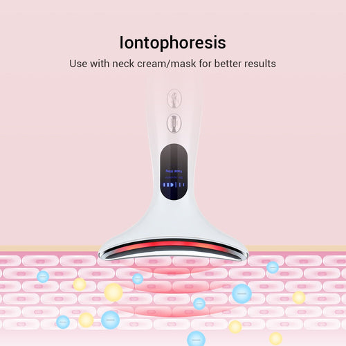 EMS Face Lifting Neck Tightening Vibrator Skin Care Red Light IPL