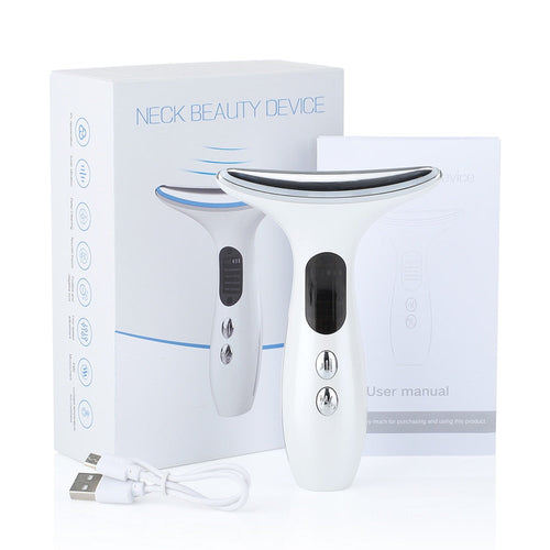 EMS Face Lifting Neck Tightening Vibrator Skin Care Red Light IPL